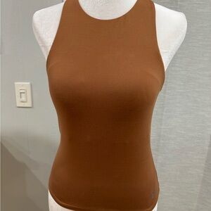 Under Armour Brown Sleeveless Mock Neck Tank Top